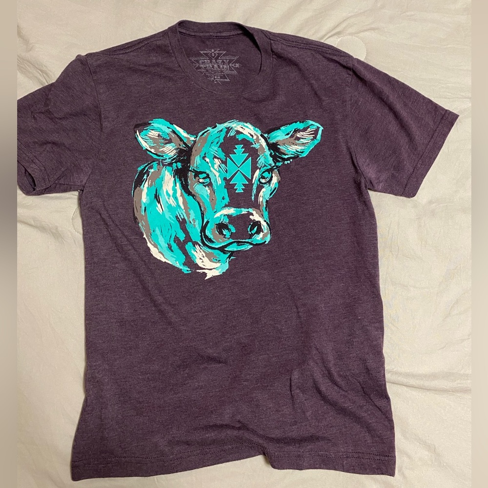 Crazy Train cow print shirt